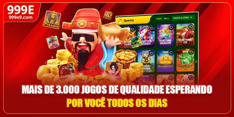 Mais de 3.000 jogos de qualidade esperando por você todos os dias